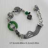 New Chinese Style Retro Beaded Bracelet Aesthetic Green  Bangle  Auspicious Occasions