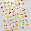 5D Jelly Tomato Nail Art Sticker Romantic Bowknot Twinkling Star Fun Fruit-Themed Self Adhesive Decoration Manicure Decal DIY