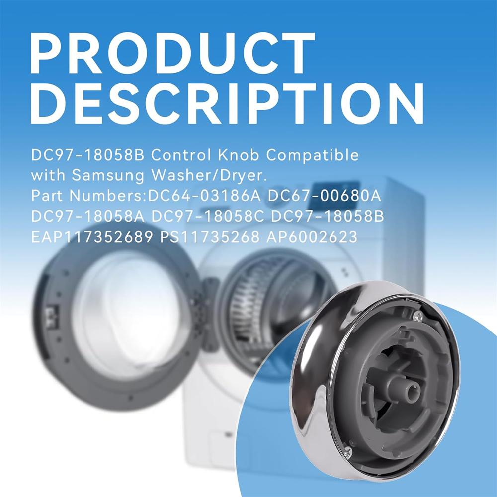 DC64-03186A Control Knob Compatible with Samsung Washer/Dryer