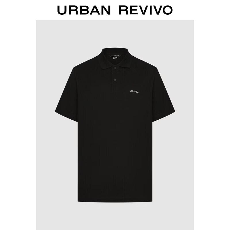 Men s Letter Embroidered Cotton Polo Shirt XS