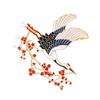 Luxurious Plum Blossom Crane Brooch Stylish Lapel Pin Jewelry Ideal For Fashionable Women Seeking Unique Style