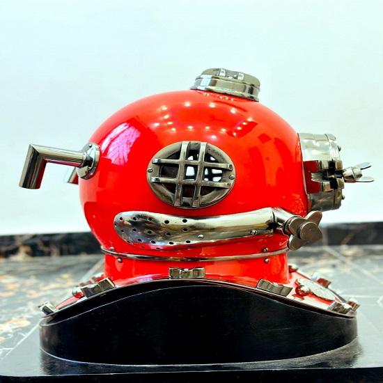 Nautical Diving Helmet  Red Coating Finish Deep Sea Divers Nautical Marine Decor Scuba Diving Helmet  Best Gift Item