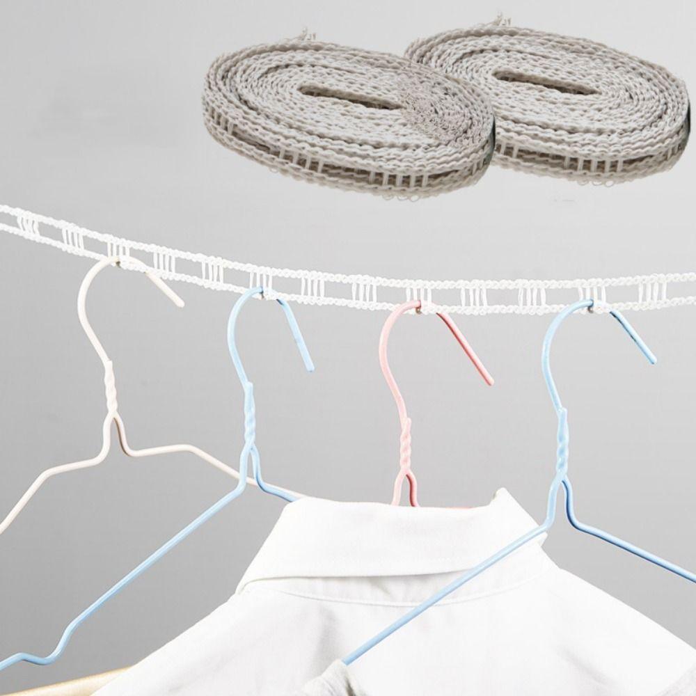 2 Stück platzsparende winddichte Wäscheleine tragbarer Auto-Kleiderbügel Outdoor-Wäscheleine Reise