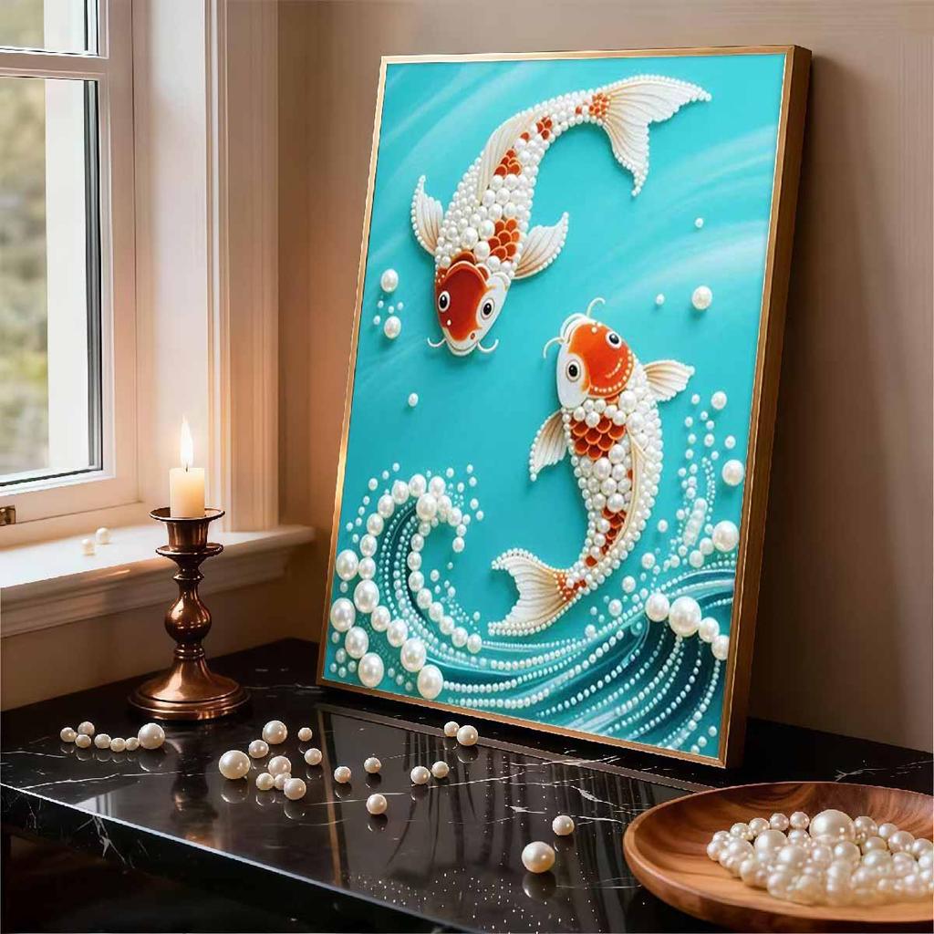 DIY Perch Pearl Art Painting for Home Wall Decor Pearl Gem Paintings Picture Arts Craft  for Adults/Beginners Gift Idea Home Decor Without Frame