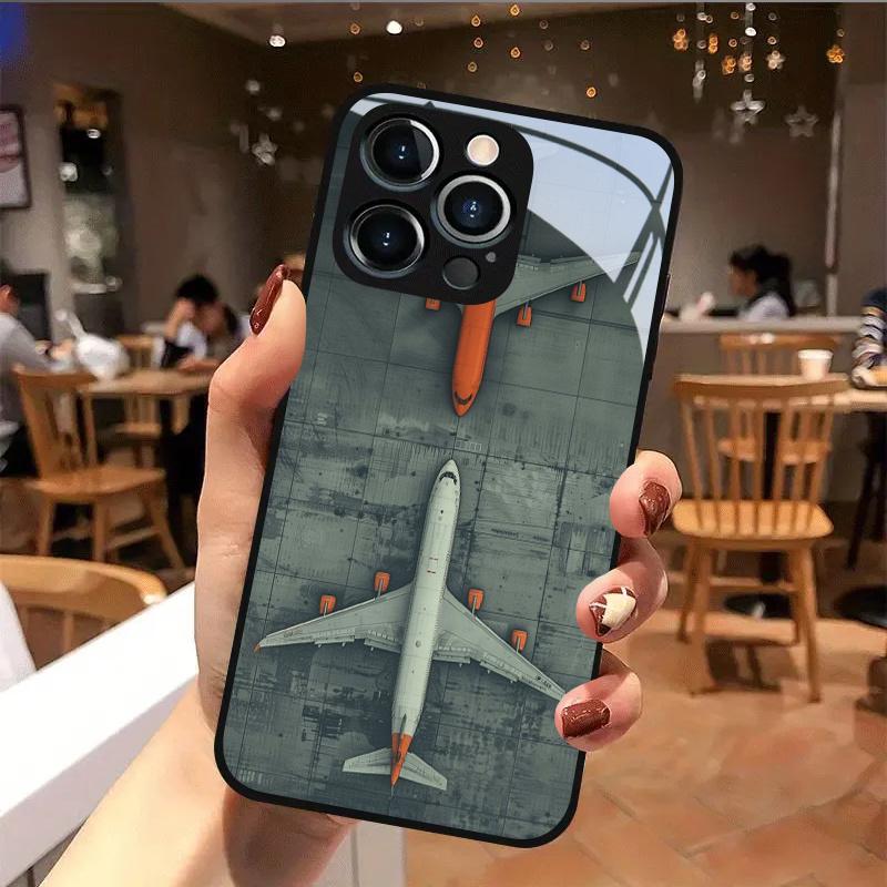 Two aircraft pattern phone cases for iPhone 17 16 15 14 13 12 11 Pro/ Max /Plus anti-fall and shockproof back cover