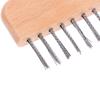 1Pc Wooden Handle Comb Cleaner Delicate Cleaning Removable Hair Brush Comb Cleaner Tool Handle Embeded Tool