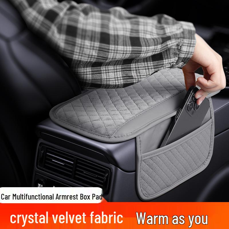 Car Armrest Heightening Pad with Storage - Multifunctional Sponge Protector for Interior