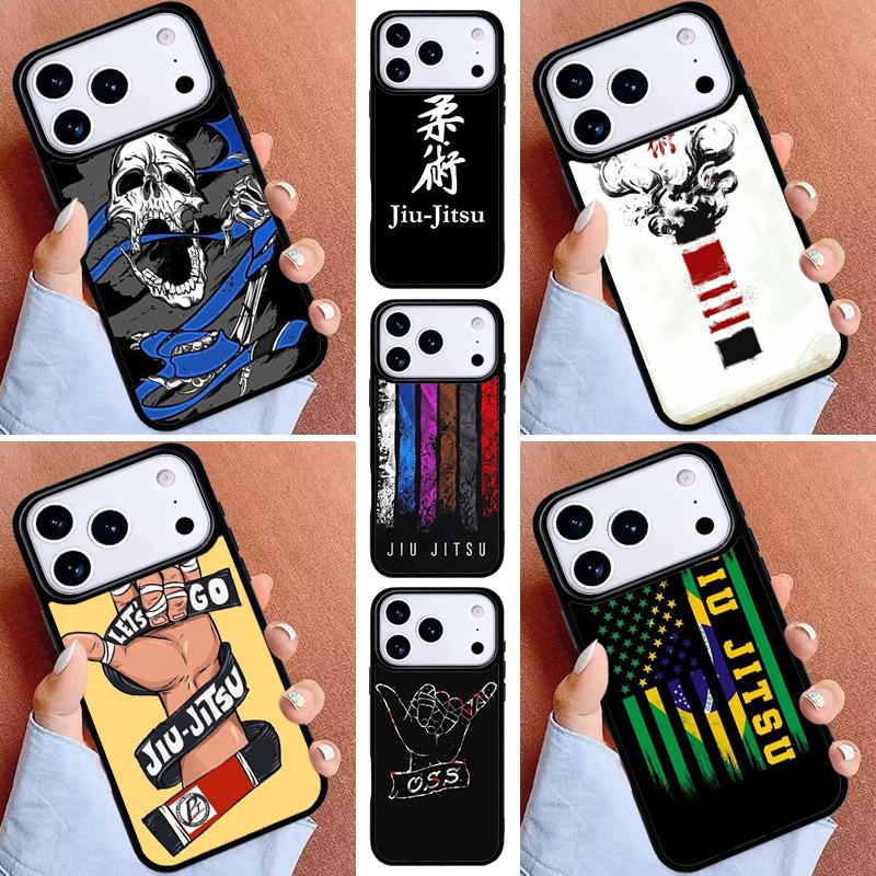 BJJ Brazilian Jiu Jitsu Soft Phone Case for iPhone 16e 15 14 13 12 17 Pro Max Plus Air 17pro Cover Coque