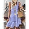 IHUASU Fashion Summer Spring Short Sleeve O-Neck Casual Dresses International Design