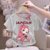 Children's Fairy Tale Witch Girls Group Bowtie Fashion Top - Summer Girls' Pure Cotton Short-Sleeved T-shirt