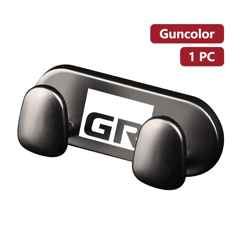 Car Logo Metal Hooks Home Wall Double Hooks Interior Accessories For Toyota GRsport Hilux Aygo Yaris Corolla Rav4 CHR Auris