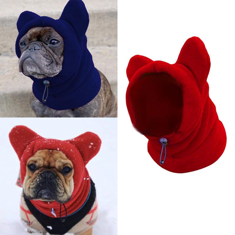 Cute Plush Solid Color Pet Hat For Dogs Versatile Fleece Hooded Accessory For Every Occasion