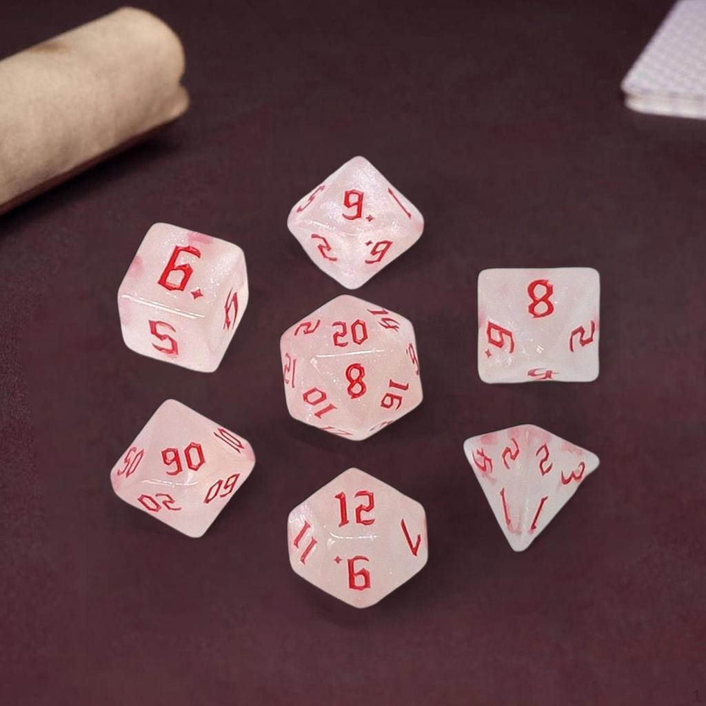 7Pcs Polyhedral Dices Set Table Game for Role Playing Family Gathering Party Favors