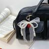Lovely Strawberry Bowknot Phone Strap Charm Pendant with Star Accents Sturdy Handbag Adornment Craft Supplies for Girls