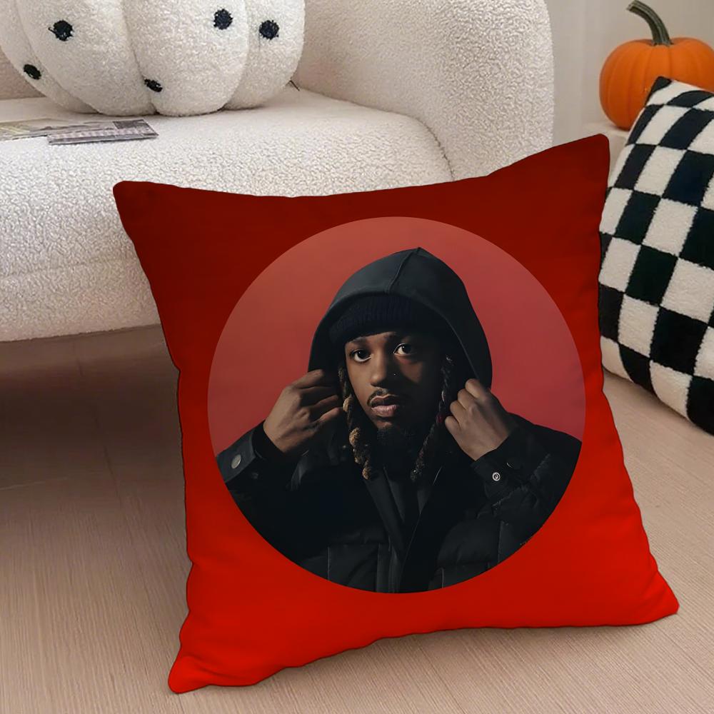 M-Metro B-Boomin Album Pillow Case Anti-dustmite Pillowcase Invisible zipper silky short plush Sofa cushion cover 12x12Inch