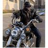 18 Half Helmet Motorcycle Helmet Electric Vehicle Bike Riding Locomotive for Cruiser Retro Four Seasons Unisex Teenager Child