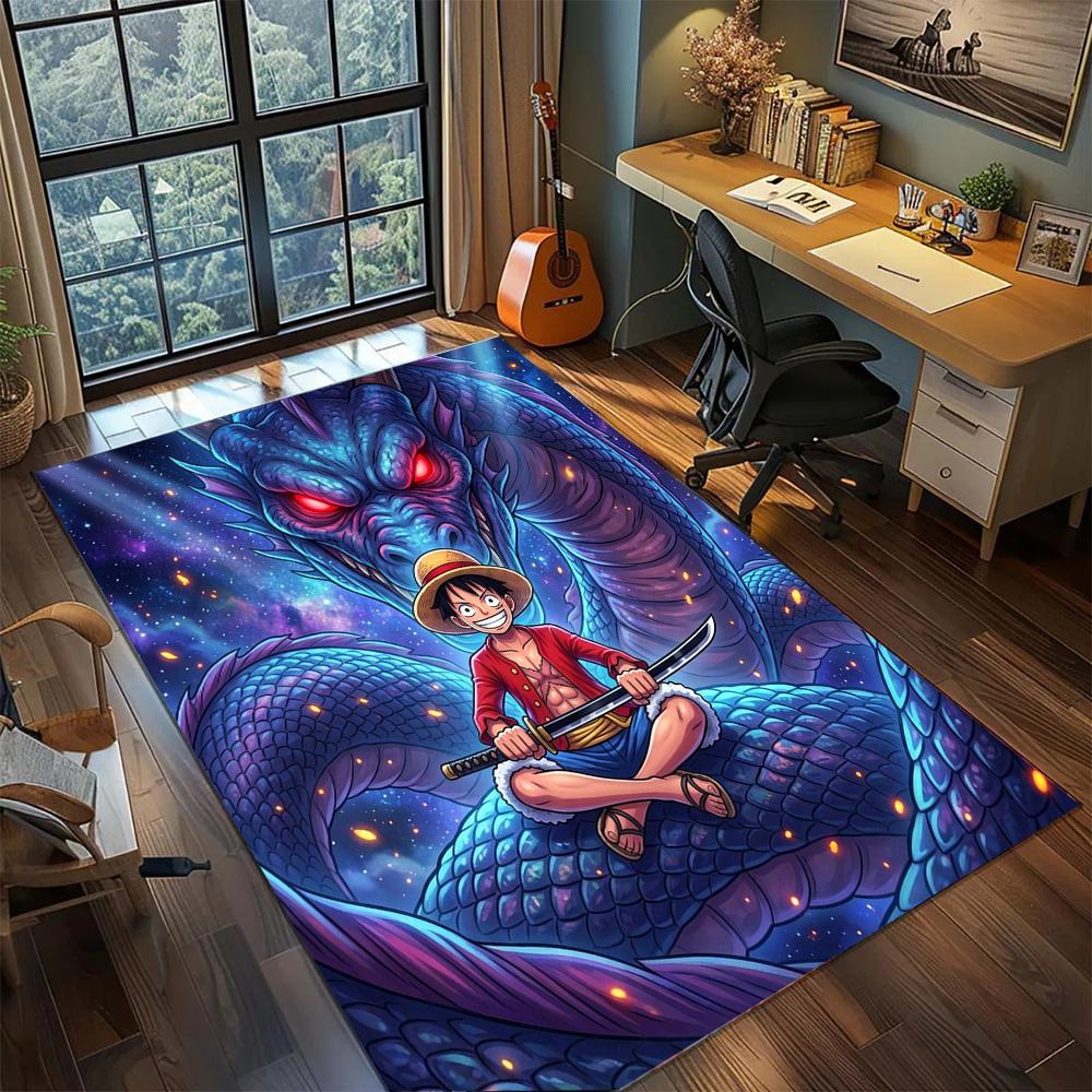 One Piece Luffy Floor Mat Home Decor Non Slip Large Area Washable Rug Carpet Bedroom Gamer Room.-TING