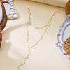 Alloy Pearls Beaded Necklace Y Shaped Pendant Clavicle Chain for Long Time Comfort and Fashion Statement