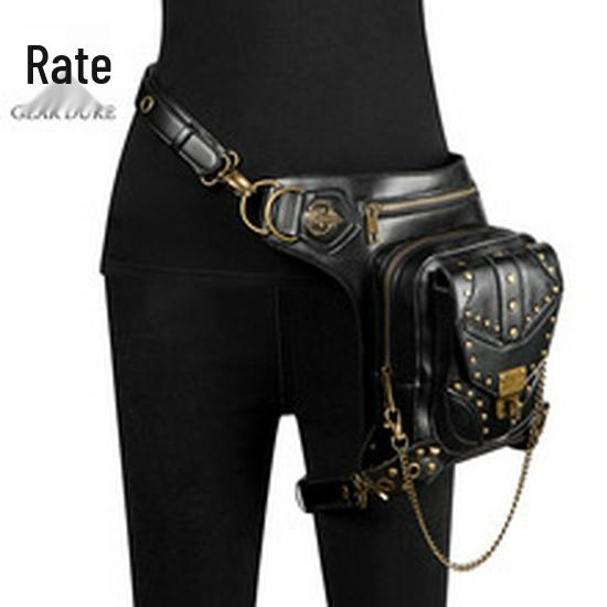Steampunk Skull Motorcycle Waist & Shoulder Bag - Unisex Crossbody for Mobile Phones