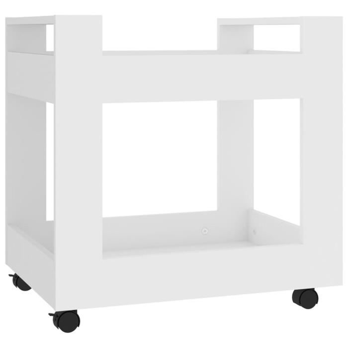 VidaXL Chariot de bureau Blanc 60x45x60 cm Bois d'ingénierie 816600