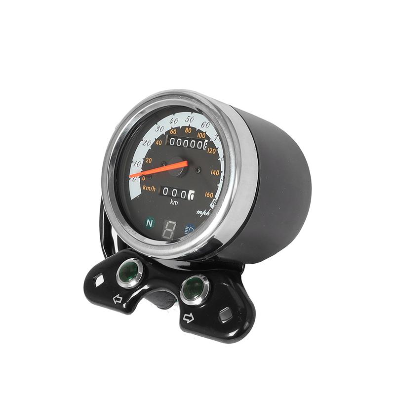 Universal DC 12V Motorcycle Odometer Speedometer Tachometer Dual Speedo Meter Retro for Suzuki Cafe Racer