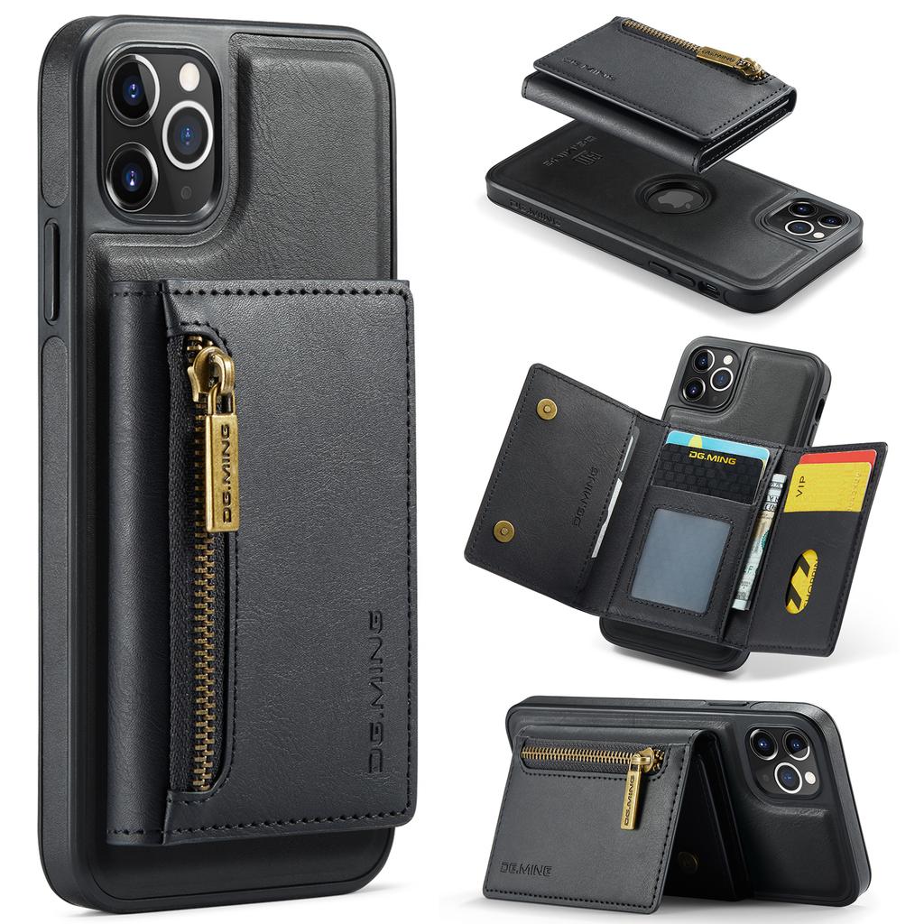 DG.MING M5 Series For iPhone 11 Pro Case Detachable Magnetic Leather Phone Cover with Card Slots