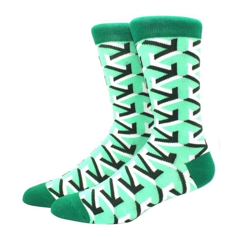 Male Tide Brand Men Cotton Socks Gradient Color Summer Style Long Wedding Sock Men's High Funny Happy Business Socks Man Sox