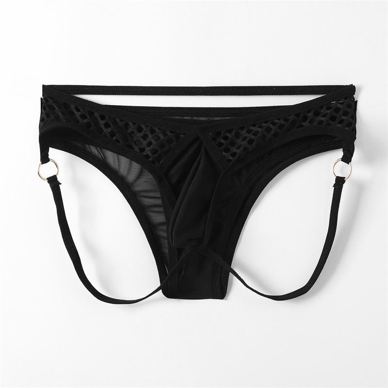 Pánské kalhotky sexy rybářská síťovina letní síťovina sex transparentní chlapecké tanga T-string kalhotky