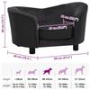 Canapé pour chien - vidaXL - Noir - 69x49x40 cm - Similicuir - Peluche douce