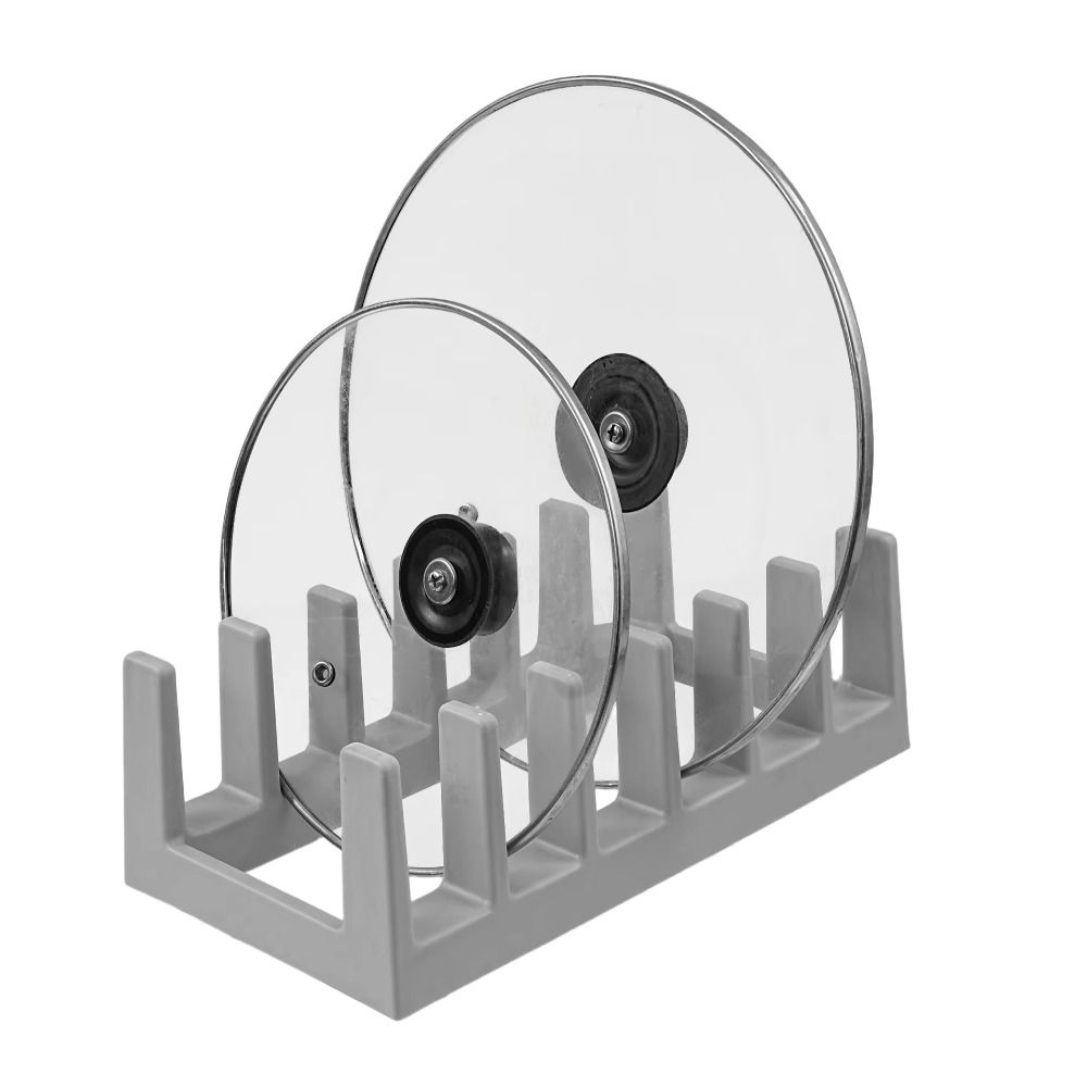 Durable Kitchen Storage Rack 6 Grids Pots Lids Organizer Rack Kitchen Pot Lid Holder