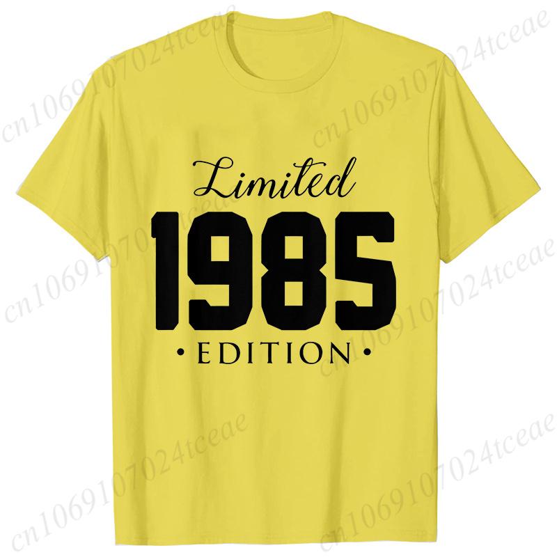 Unisex Unisex Tshirt Limited1985 Edition Graphic Tee Shirt Unisex Birthday Y2k Top Funny Vintage Fashion Unisex Oversized T Shirt Tops