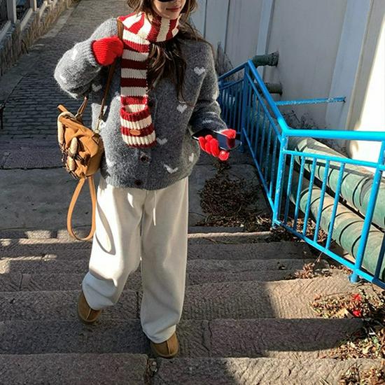 Korean Dongdaemun Women's Cozy Winter '25 Thick Knitted Cardigan Sweater