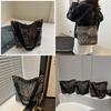 Leopard Print Bucket Bag For Women With Polyester Material And Zip Closure For Daily Casual Use