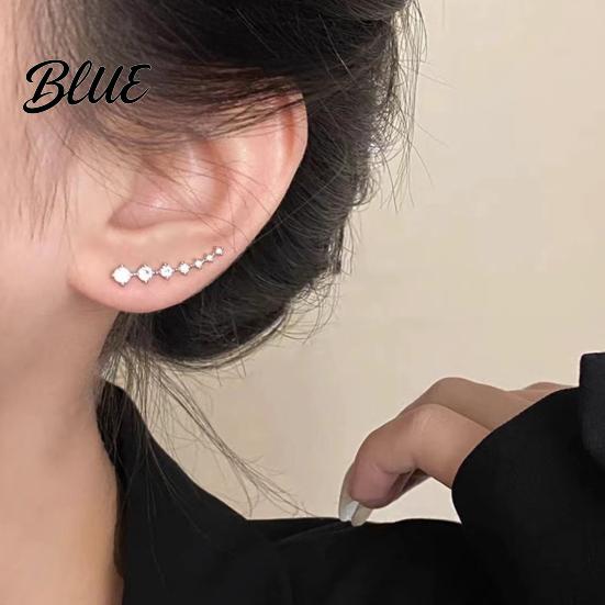 Rhinestone Earrings 1 Pair Women Prom Non-pierced Ear Clips Decor