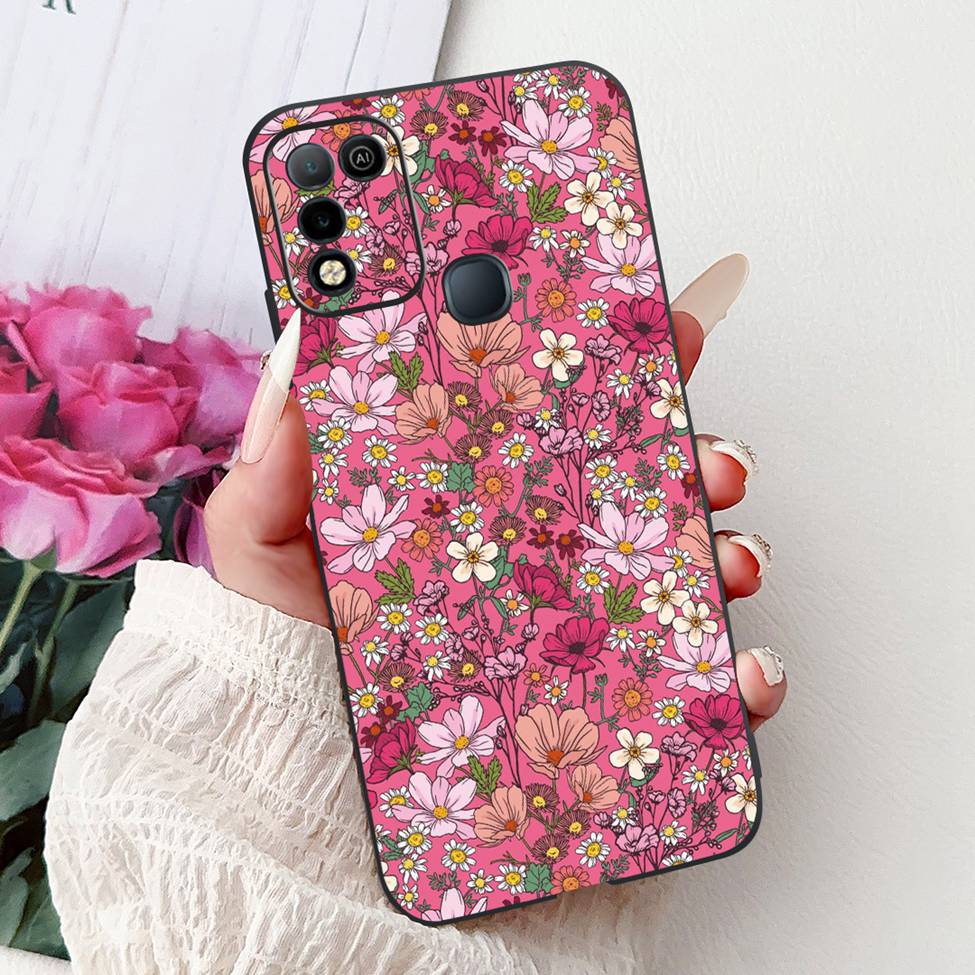 For Infinix Hot 10 X682C 10s X689B 10play X688C Back Cover For Infinix Hot 10 Play Case Shockproof Fashion Cute Cartoon Silicone
