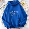 Felpe con Cappuccio Stampa Lettere NEW YORK Primavera Autunno Inverno Felpe Casual da Uomo Donna Trendy Estetica Top