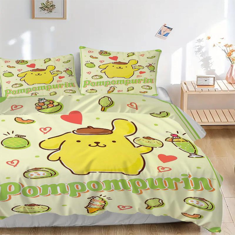 

3 шт. Набор постельного белья «Сладкие лакомства Pompompurin»: 1 мягкое пододеяльник + 2 наволочки, Машинная стирка, Подходит для всех сезонов, Идеальный подарок S079 135x200cm