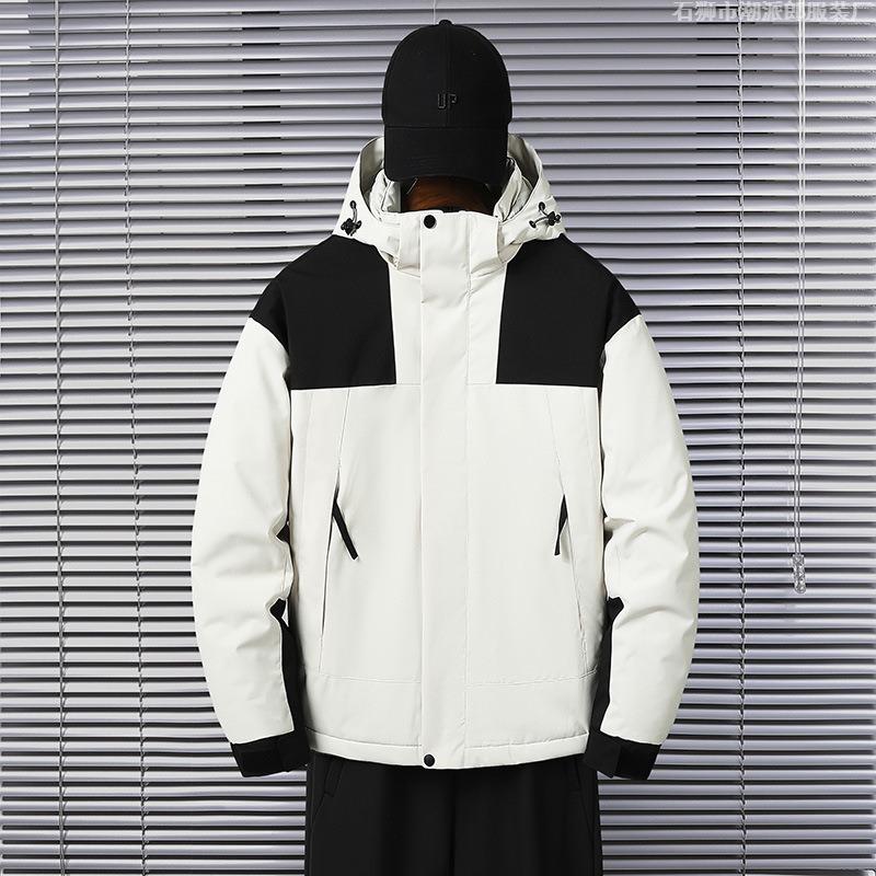 Padded-on men's thickened fleece cotton jacket couple's windproof and water-proof graphene inner padded jacket
