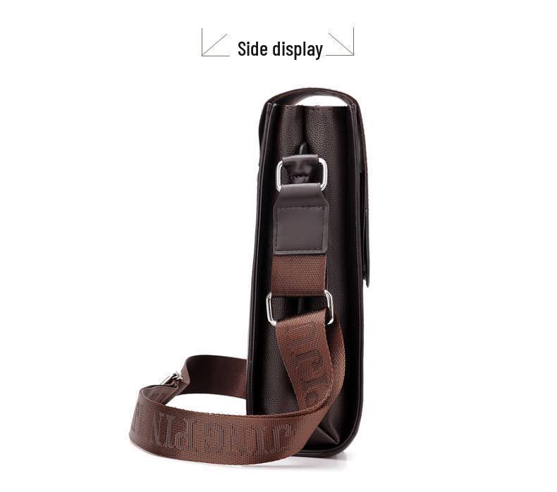 Męska Torba na Ramię z Prawdziwej Skóry - Miękka Torba Listonoszka Biznesowa Pionowy Plecak