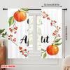 2pcs 2D Flat Printing Curtain Gourmet Apple Polyester Fabric Without Electricity Festive Curtains Perfect for Gold Wall Decor
