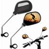 Flat Reflective Rearview Mirror for Bicycles - Safety Equipment for Mountain Bikes and Electric Vehicles