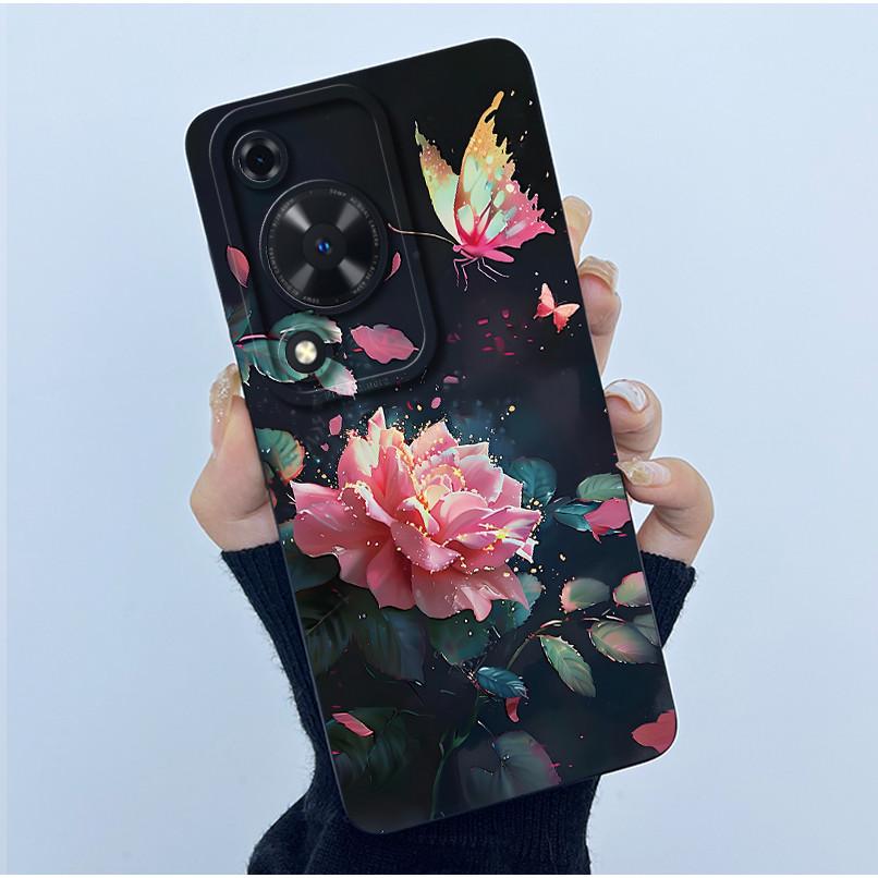 For Huawei Nova Y72 Phone Case Fashion Simplicity Flower Matte Silicone Shell For Huawei Nova Y72S Y63 Y 72 Back Cover Housing