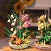 Creative Flower Building Blocks Toys Potted Plant Model Blocks Mini Blocks Toys for Girls Birthday Gift Kids Toys Bricks