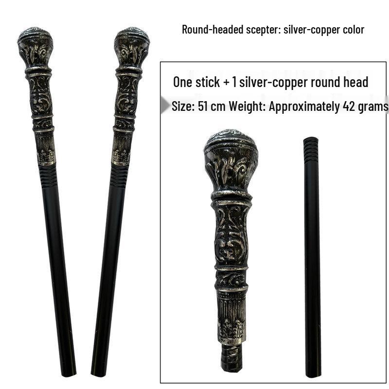 Snake Head Halloween Scepter: Adult & Kids Cosplay Magician Witch Pharaoh Wand