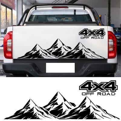 Araba Etiketi Dağ Grafik Vinil Etiket 4X4 Arazi Aracı Arka Çıkartmaları Etiket