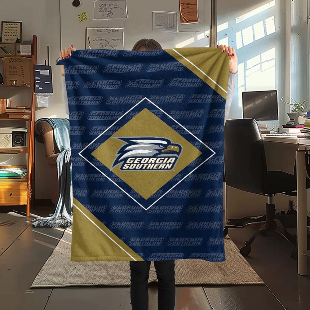 Georgia Southern Eagles Print Flannel Blanket High Quality Warm Comfortable Cover for All Seasons Perfect for Gifts Home Decor