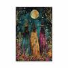 Floral Witch Classical Poster Mystical Art Oil Painting Print Witches Coven Amongst The Wildflowers Canvas Painting Wall Decor