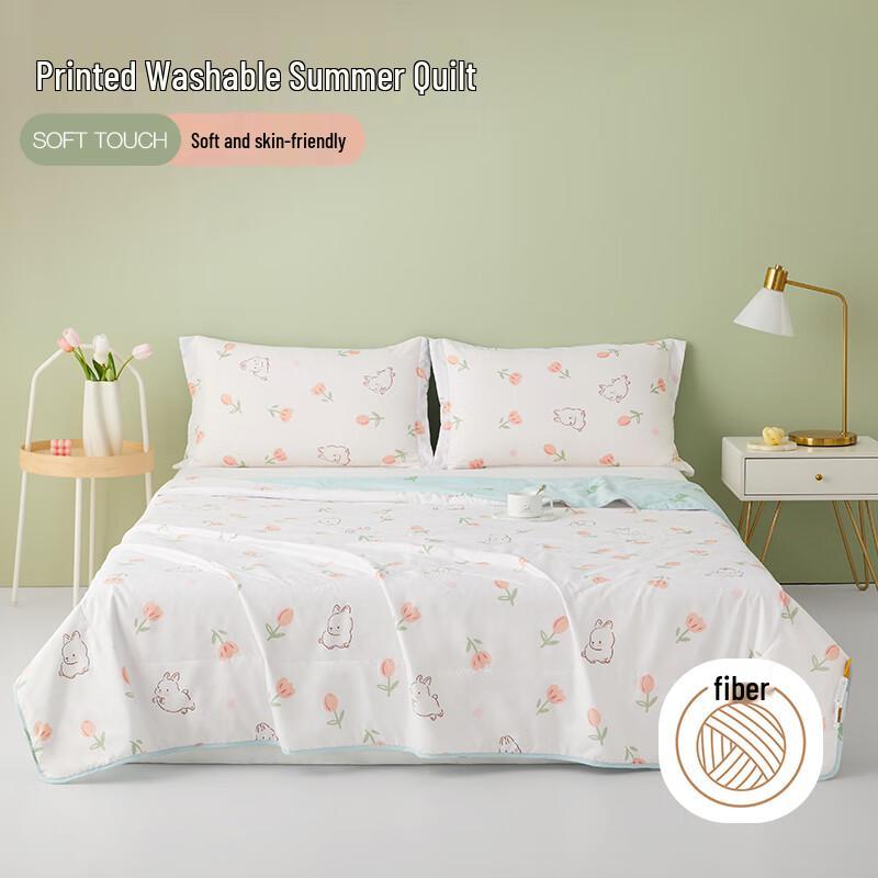 BEYOND HOME TEXTILE Tulip Rabbit Summer Fiber Quilt