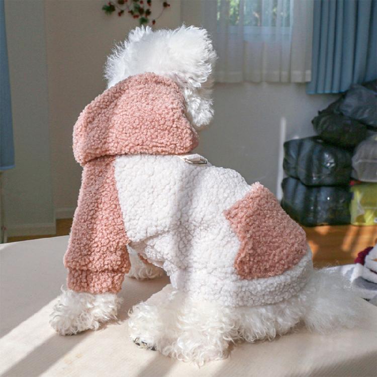 Outdoor Dog Warm Fleece Brushed Sweatshirts Jackets Vest for Small Medium Dogs