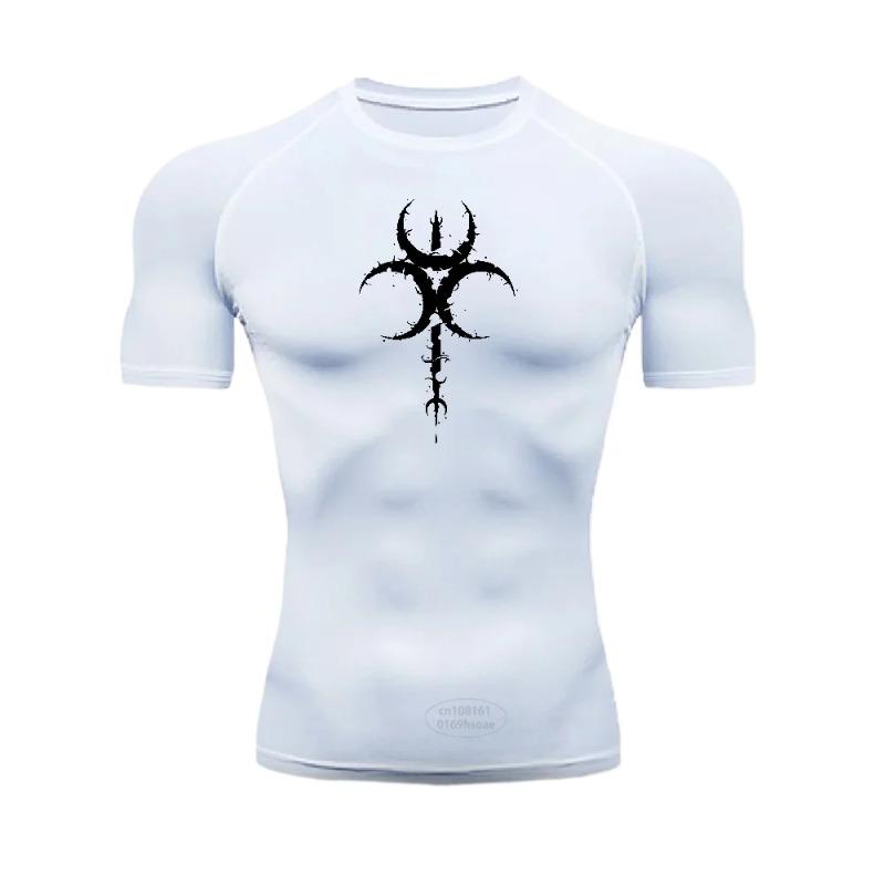 Men Tight-fitting Comfortable Sportswear Boxing Training Fashion Quick-drying Summer Comfortable Athletic Moisture-Wicking Casual Compression T-shirt